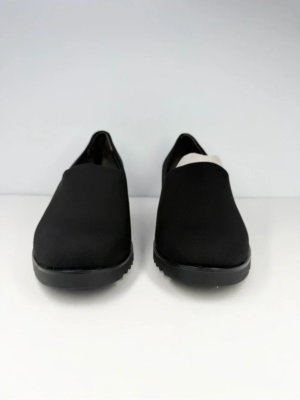 LifeStride Women's Ziva Round Toe Wedge Shoes Black Knit Fabric Size 8W